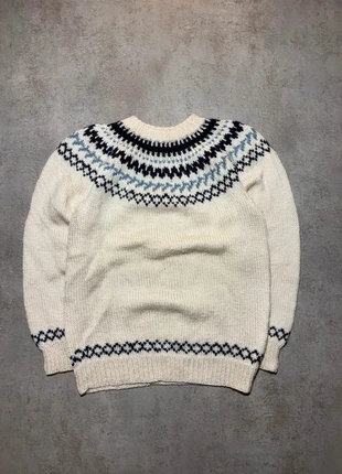 Pull-over d’hiver à motifs vintage | Taille M | Couleur Crème/Lila, merk: Vintage, staat: Heel goed, maat: M / 38 / 10, € 12,00, € 13,30 inclusief Kopersbescherming