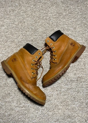 Bottes Timberland Femme 38 Moutarde 6-Inch Premium WP Bottines à Lacets Cuir Bottes de Travail, merk: Timberland, staat: Heel goed, maat: 38, € 75,00, € 79,45 inclusief Kopersbescherming