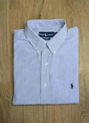 Chemise manches longues Ralph Lauren rayée Bleu et Blanc logo bleu | Taille XL, brand: Ralph Lauren, condition: Good, size: XL, €20.00, €21.70 includes Buyer Protection Pro