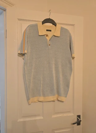 Striped knitted polo shirt, brand: Q collection, condition: New without tags, size: L, £6.00, £7.00 includes Buyer Protection