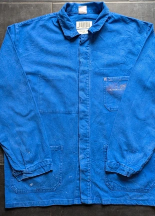 The vintage 1990's Ergos french Work jacket, merk: Ergos, staat: Heel goed, maat: XL, € 45,00, € 47,95 inclusief Kopersbescherming Pro