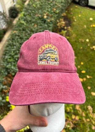 Casquette Bordeaux Vintage Camel Trophy 1991 - Logo Imprimé Land Rover, brand: Camel, condition: New with tags, size: One size, €17.00, €18.55 includes Buyer Protection