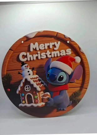 Décoration Noël bois - Stitch - 20cm diamètre, état: Très bon état, 7,50 €, 8,58 € Protection acheteurs incluse