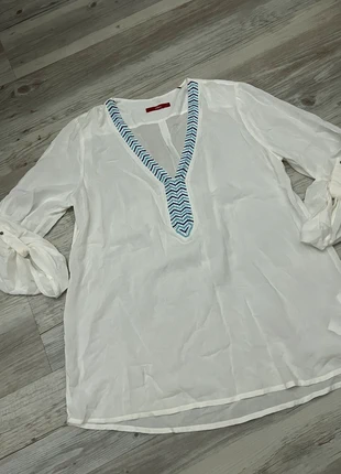 s.Oliver Bluse Weiß mit Perlenverzierung – Größe 40, marque: s.Oliver, état: Très bon état, taille: L / 40 / 12, 5,00 €, 5,95 € Protection acheteurs incluse