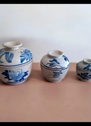 Lot 3 pots gingembre asiatiques anciens – grès céladon Chine déco vintage, marque: Asie, état: Satisfaisant, 29,00 €, 31,15 € Protection acheteurs incluse
