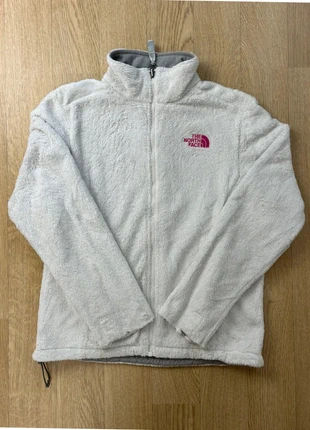 Veste polaire The North Face blanche pilou femme taille S – logo brodé rose, merk: The North Face, staat: Heel goed, maat: S / 36 / 8, € 24,30, € 26,22 inclusief Kopersbescherming Pro