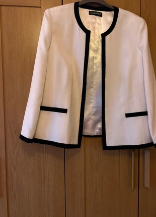 White with black trim Jacques Vert jacket, brand: Jacques Vert, condition: Very good, size: 4XL / 20, £20.00, £21.70 includes Buyer Protection