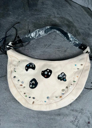 Sac blanc original avec décors, condition: Good, €1.38, €2.15 includes Buyer Protection