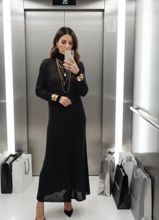 Vestido M Zara preto gola alta 100% algodão, marca: Zara, estado: Muito bom, tamanho: M / 38 / 10, €35.00, €37.45 inclui Proteção do Comprador