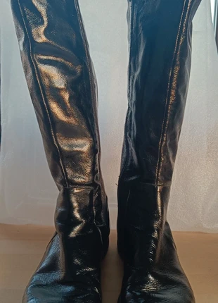 Bottes cavalières vernies noires, marque: Noir, état: Satisfaisant, taille: 41, 10,00 €, 11,20 € Protection acheteurs incluse