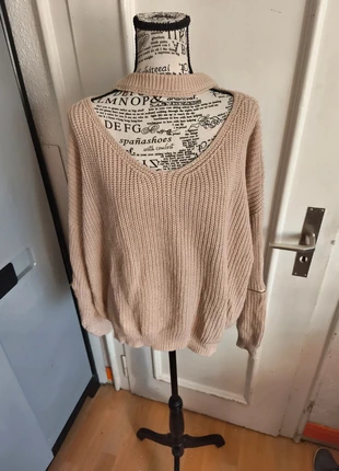 Pull ample beige rosé à col original Fashionista Taille unique neuf, brand: Fashionista, condition: New without tags, size: One size, €4.80, €5.74 includes Buyer Protection