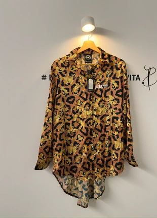 🐆 Camicia Startup Oversize - Stampa Animalier - Nuova con cartellino - Super Affare, marca: STARTUP, estado: Novo com etiquetas, tamanho: M / 38 / 10, €13.90, €15.30 inclui Proteção do Comprador