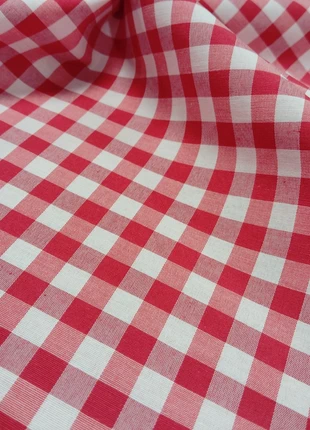 Tejido de algodón 100% - Cuadro Vichy Rojo 1cm, marca: Tela, estado: Nuevo con etiquetas, 8,50 €, 8,93 € Protección al comprador incluida