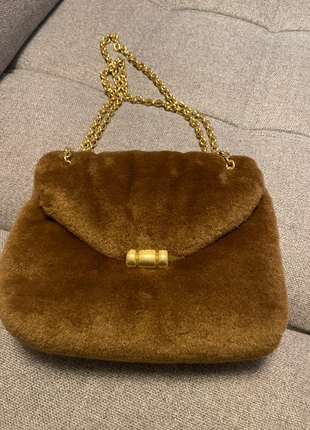 New 😍 : Sac mango / motifs dorés/ fausse fourrure / marron, brand: Mango, condition: Very good, €9.90, €11.10 includes Buyer Protection Pro