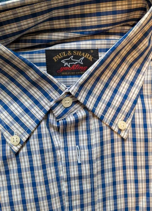 Chemise homme manches longues hiver Paul & shark coton carreau bleu blanc neuve M, marque: Paul & Shark, état: Neuf sans étiquette, taille: M, 25,00 €, 26,95 € Protection acheteurs incluse