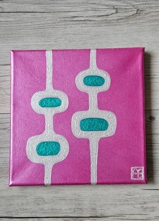 Mid century modern retro inspired abstract acrylic painting, original space age style art, brand: Art, condition: Very good, £10.00, £11.20 includes Buyer Protection
