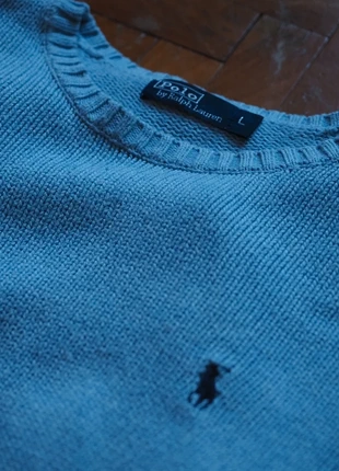 Vintage Ralph Lauren sweater - maglione Azzurro 100% Cotone, Boxy Fit, Taglia L (veste S/M), marke: Ralph Lauren, zustand: Sehr gut, größe: M, 38,00 €, 40,60 € inklusive Vinted-Käuferschutz