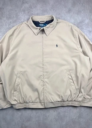 Veste Harrington Ralph Lauren beige / crème logo brodé marine vintage - taille XL, brand: Ralph Lauren, condizioni: Buone, taglia: XL, €64.90, €68.85 include la Protezione acquisti Pro