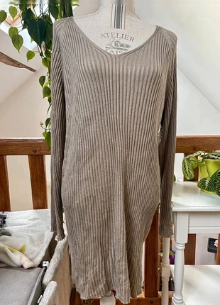 Robe côtelée H&M Mama – Marron beige, Taille XL, estado: Muito bom, tamanho: XL / 42 / 14, €6.00, €7.00 inclui Proteção do Comprador