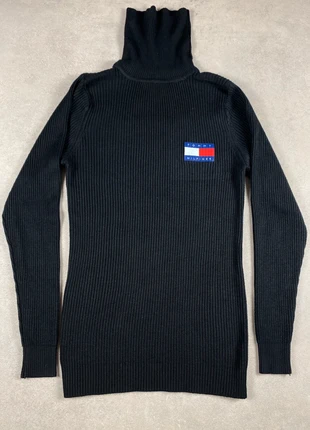 👕 Pull col roulé Tommy Hilfiger noir – Taille XS 34 – Logo, brand: Tommy Hilfiger, condition: Very good, size: XS / 34 / 6, €22.00, €23.80 includes Buyer Protection Pro