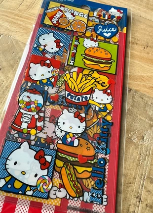 Kawaii stationery stickersheet rood, sanrio character hello kitty nieuw thema hamburger/friet, marque: Sanrio, état: Neuf sans étiquette, taille: Taille unique, 2,00 €, 2,80 € Protection acheteurs incluse