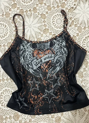 top court débardeur vintage style rock - Y2K, brand: COQUETTE, condition: Very good, size: XS / 34 / 6, €8.50, €9.63 includes Buyer Protection