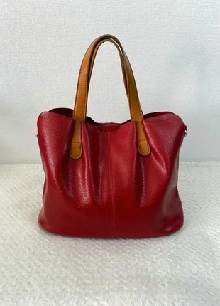 Petit Sac à Main Fourre-Tout Rouge Vif Femme Leather Cuir Mignon Vintage, brand: Vintage Dressing, condizioni: Ottime, €25.00, €26.95 include la Protezione acquisti