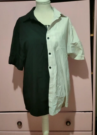 Chemise split noir et blanc style 2020, marque: Inconnu, état: Très bon état, taille: L / 40 / 12, 2,00 €, 2,80 € Protection acheteurs incluse
