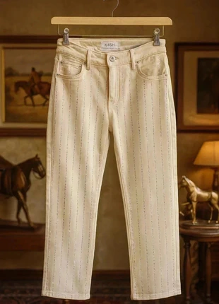 Pantalon beige à strass - Queen Hearts Paris - taille S, brand: Fashion, condizioni: Ottime, taglia: S / IT 40 / EU 36, €20.00, €21.70 include la Protezione acquisti