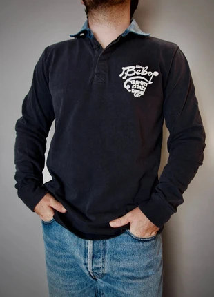 Vintage Green Coast Long Sleeve Polo Black Contrast Collar, marque: Green Coast, état: Très bon état, taille: L, 12,95 €, 14,30 € Protection acheteurs incluse