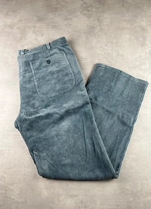 Pantalon en velours côtelé/corduroy baggy bleu/gris vintage - Taille 34x30, marke: Vintage Dressing, zustand: Sehr gut, größe: W34 | DE 50, 15,00 €, 16,45 € beinhaltet Vinted-Käuferschutz Pro
