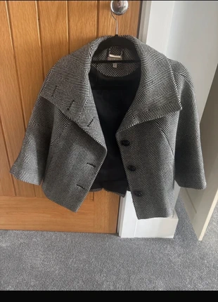 Karen Millen Black & White Batwing WoolCoat, brand: Karen Millen, condition: Very good, size: S / UK 8-10, £37.50, £40.08 includes Buyer Protection