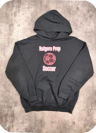 sweat a capuche noir hoodie universitaire rutgers prep soccer taille L oversize, brand: Vintage Dressing, condition: Very good, size: L, €6.00, €7.00 includes Buyer Protection Pro