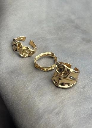 Lot de bagues conceptuelles et raffinées en acier inoxydable, marque: CHROME, état: Très bon état, taille: Ajustable, 16,00 €, 17,50 € Protection acheteurs incluse