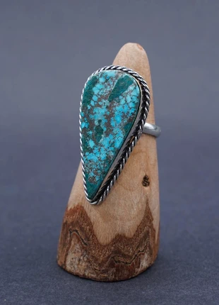 925 Sterling Silver Turquoise Gemstone Ring Size U, brand: Silver, condition: Very good, size: 20.2 mm / U½, £13.99, £15.39 includes Buyer Protection
