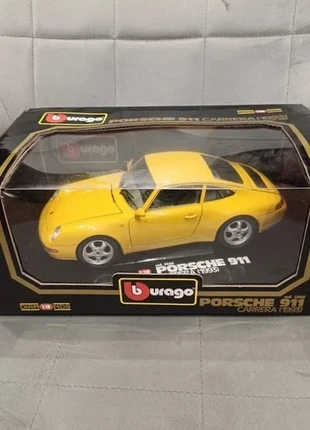 Porsche 911 Carrera (1993) - 1/18 - Jaune Bburago (Diam 118 NDS) Avec boîte, marke: Porsche, zustand: Sehr gut, größe: Frühchen, bis 44, 30,00 €, 32,20 € inklusive Vinted-Käuferschutz