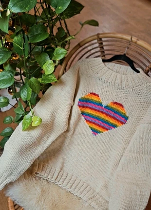 My Heart - Handknitted woolen sweater Nepal, merk: Hand Knitted, staat: Nieuw met prijskaartje, maat: Universele maat, € 175,00, € 184,45 inclusief Kopersbescherming Pro