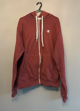 Men's Red Vintage Full Zip Hoodie | Champion | Size UK Medium, brand: Champion, condition: Very good, size: M, £8.00, £9.10 includes Buyer Protection