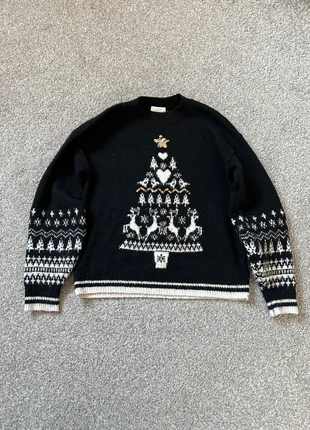 NEXT Kids Black & White Christmas Jumper (6 Years), brand: Next, condition: Good, size: 6 years / 116 cm, £1.50, £1.92 includes Buyer Protection