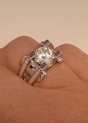 Bague Moissanite Vintage Certifiée 2 Carats, marca: Diamant, estado: Novo sem etiquetas, tamanho: 17,3 mm Ø / 14,5, €180.00, €189.70 inclui Proteção do Comprador