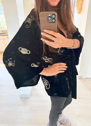 Kimono velours brodé, marque: Pimkie, état: Très bon état, taille: S / 36 / 8, 23,00 €, 24,85 € Protection acheteurs incluse