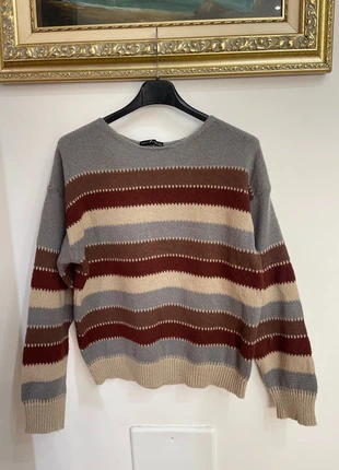 Maglione donna a bordeaux beige grigio Emery Rose, marque: Emery Rose, état: Très bon état, taille: M / 38 / 10, 10,00 €, 11,20 € Protection acheteurs incluse