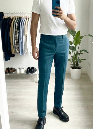 Pantalon de costume mariage laine vert ruby Galeries Lafayette - taille 40 - Neuf, marque: Galeries Lafayette, état: Neuf avec étiquette, taille: M, 79,00 €, 83,65 € Protection acheteurs incluse