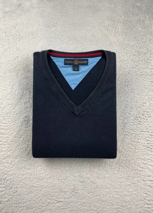 Pull/Sweat/Crewneck Col V - Tommy Hilfiger Golf - Couleur Noir logo brodé dos - Taille L Homme, brand: Tommy Hilfiger, condition: Very good, size: L, €29.90, €32.10 includes Buyer Protection Pro