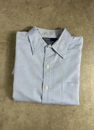 Chemise unie bleu Ralph Lauren coupe Lowell • taille L homme, marque: Ralph Lauren, état: Très bon état, taille: L, 14,00 €, 15,40 € Protection acheteurs incluse
