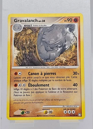Carte Pokémon Gravalanch, Diamant et Perle, Orage Tempête, 2008, 51/123, brand: Pokémon, condition: Good, €1.90, €2.70 includes Buyer Protection Pro