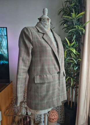 Blazer à carreaux gris à rayures Pull&Bear, marke: Pull & Bear, zustand: Sehr gut, größe: M / 38 / 10, 4,00 €, 4,90 € inklusive Vinted-Käuferschutz