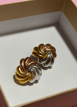 Orecchini Vintage tricolore a clip, marque: Vintage Chic, état: Très bon état, 10,00 €, 11,20 € Protection acheteurs incluse