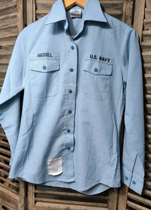 Chemise militaire US Navy vintage femme XS – utility work shirt authentique, marque: Army, état: Très bon état, taille: XS / 34 / 6, 45,00 €, 47,95 € Protection acheteurs incluse