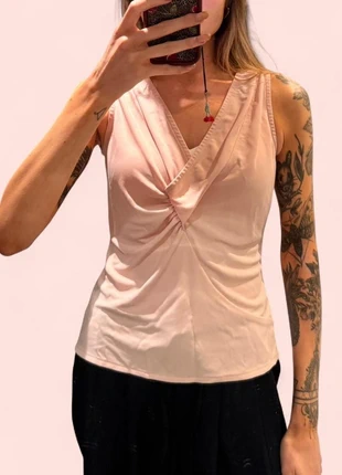 Baby pink yk2 runched detailed vest top, brand: Source Unknown, condition: Very good, size: M / UK 12-14, £3.00, £3.85 includes Buyer Protection